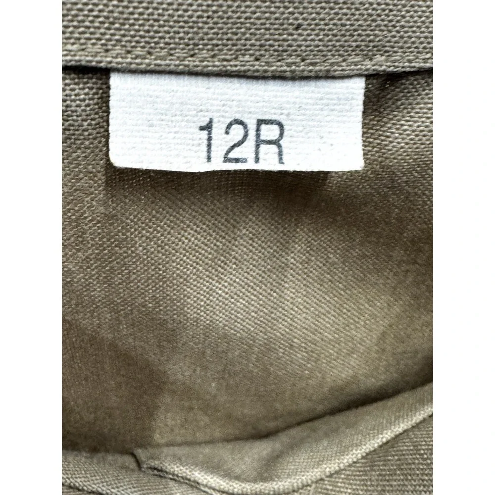 Vintage USMC Creighton Uniform Khaki Shirt Military Short Sleeve‎ Sz 12 Women's